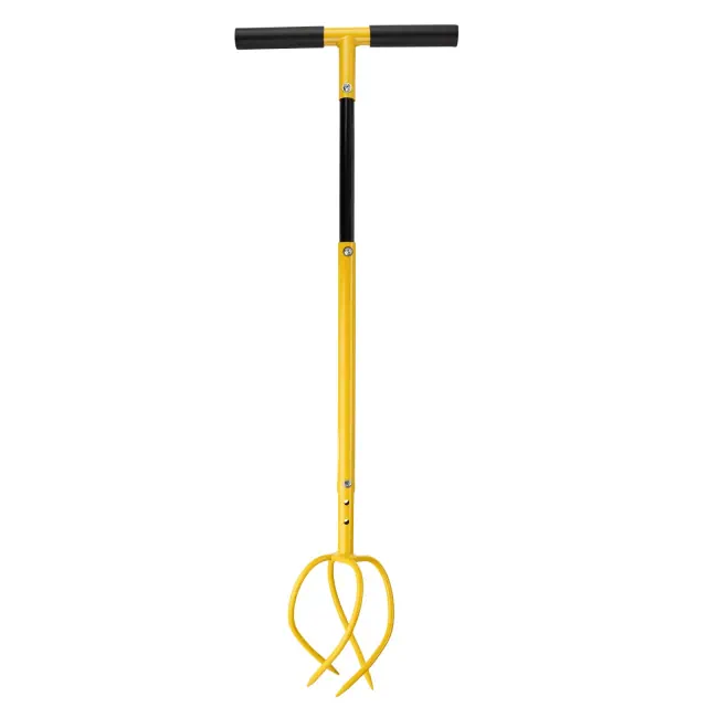 Pure Garden Adjustable Height Manual Hand Tiller