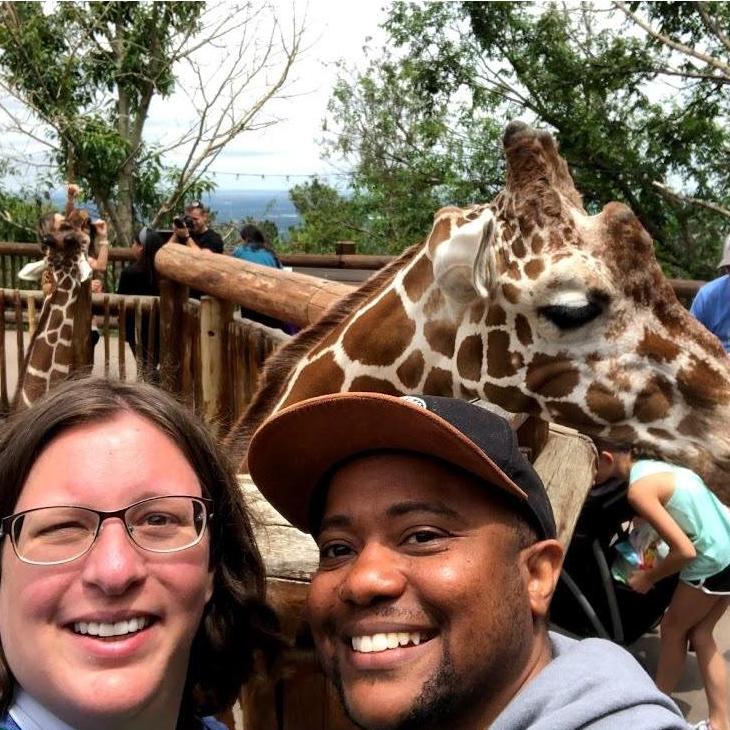 Feeding Giraffes at Cheyanne Mountain Zoo- Colorado