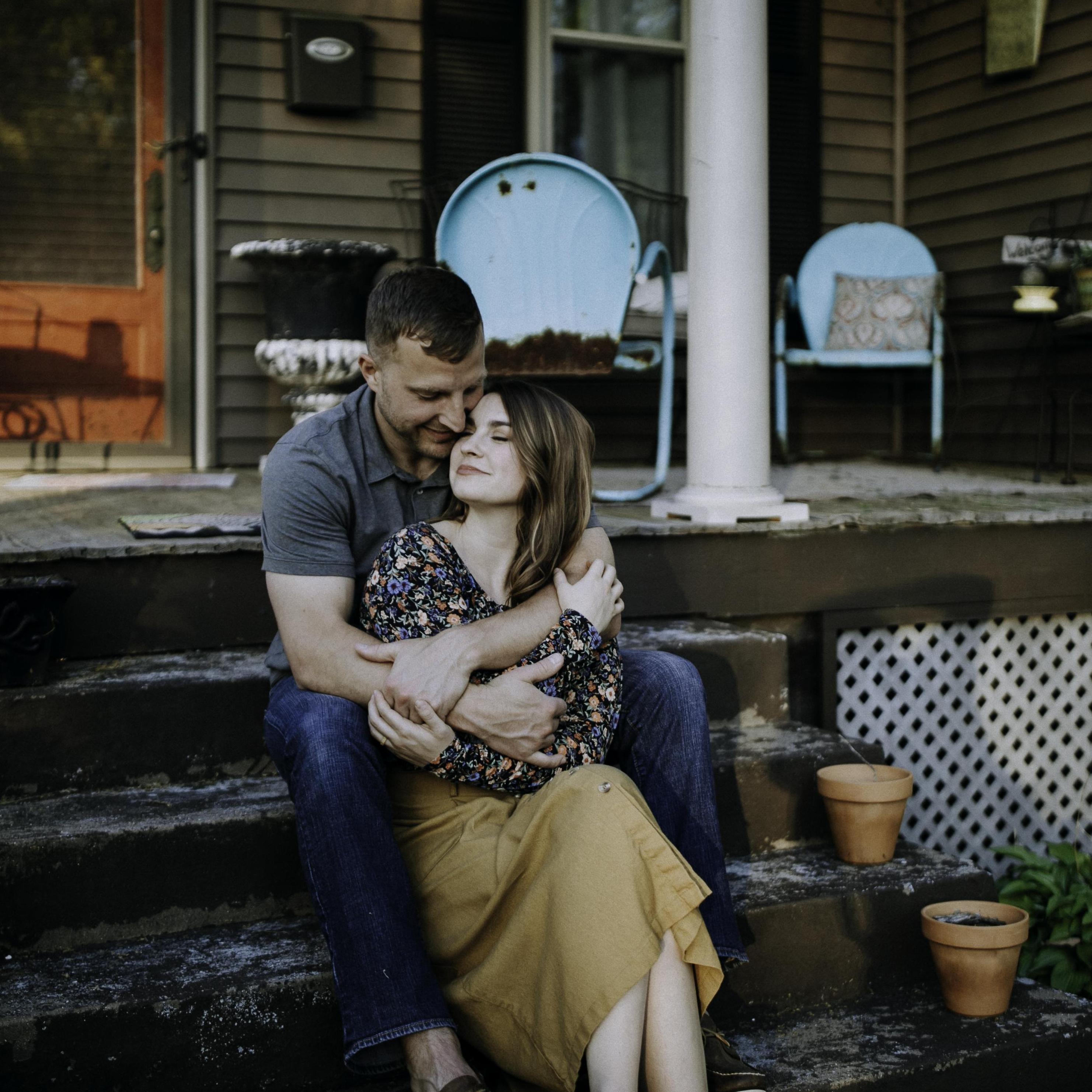 My parent's front porch was the place Luke picked me up for our first real date and the location of many long drawn out "goodnights" that went late into the evening as we found it hard to say goodbye.