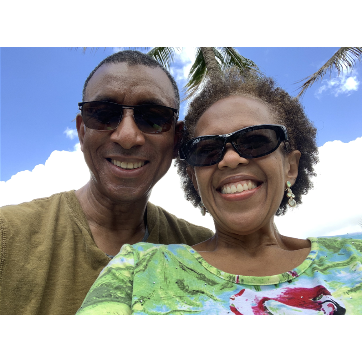Visiting the site where Yvette's parents, Alphonso and Ruth Giles were honored at AARLCC Park.