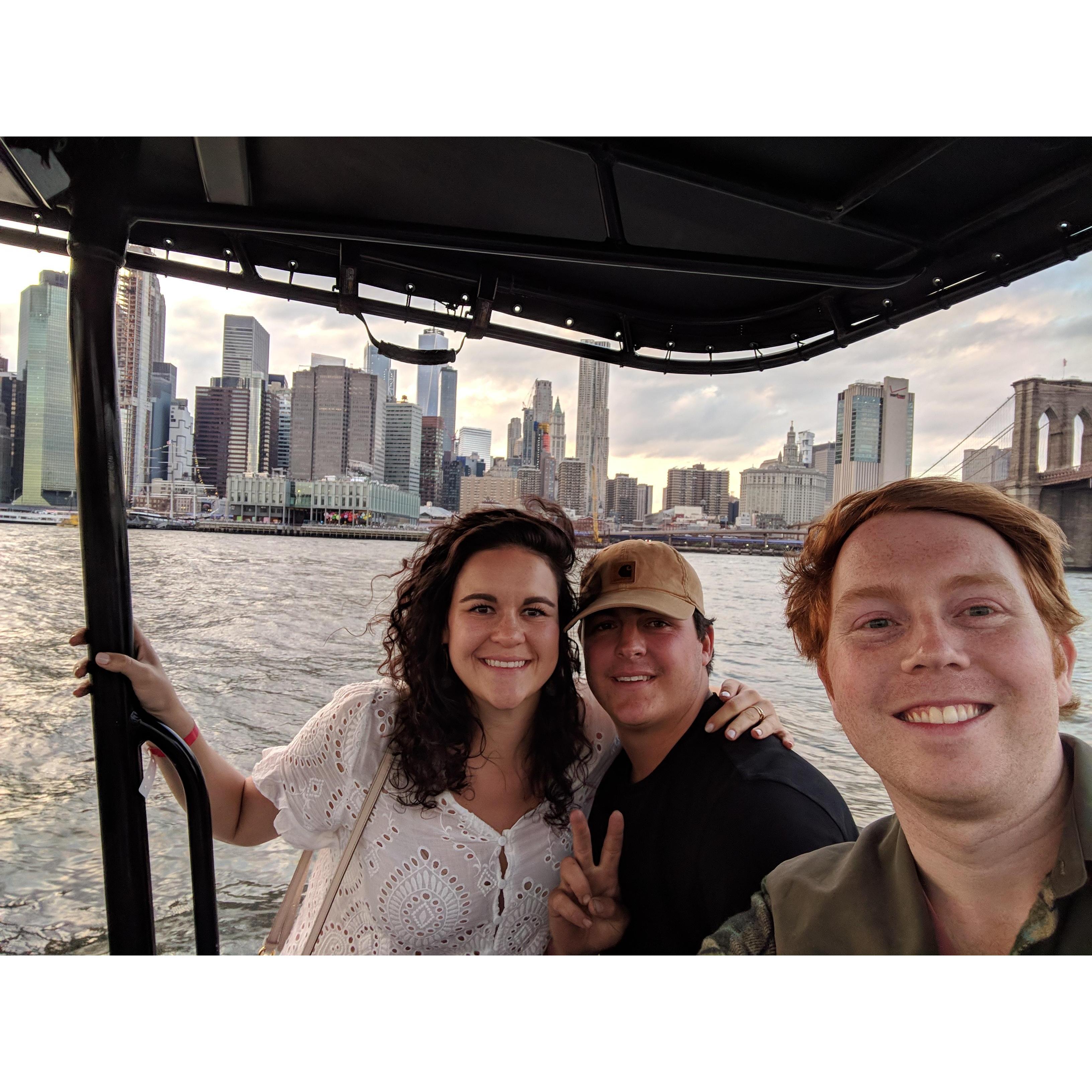 Jeff picked us up from a Manhattan bar in a boat. Doesn't get much cooler than that!