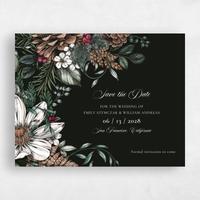 Black Wedding Save the Date - Poconos Bloom