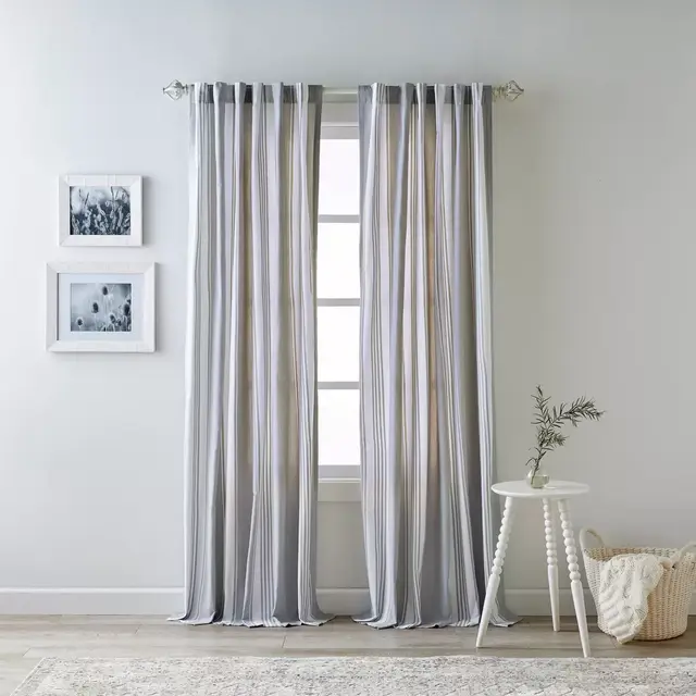 Bee & Willow™ Home Quincy 63-Inch Rod Pocket/Back Tab Window Curtain Panel in Grey