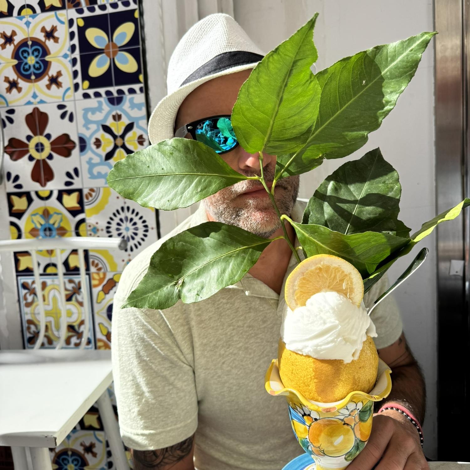 Lemon sorbet in Amalfi