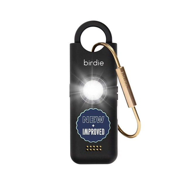 She’s Birdie 3.0 New Version – The Original Personal Safety Alarm for Women by Women–Loud Siren, Flash Light and Rechargeable Battery in a Variety of Colors (Charcoal Black)