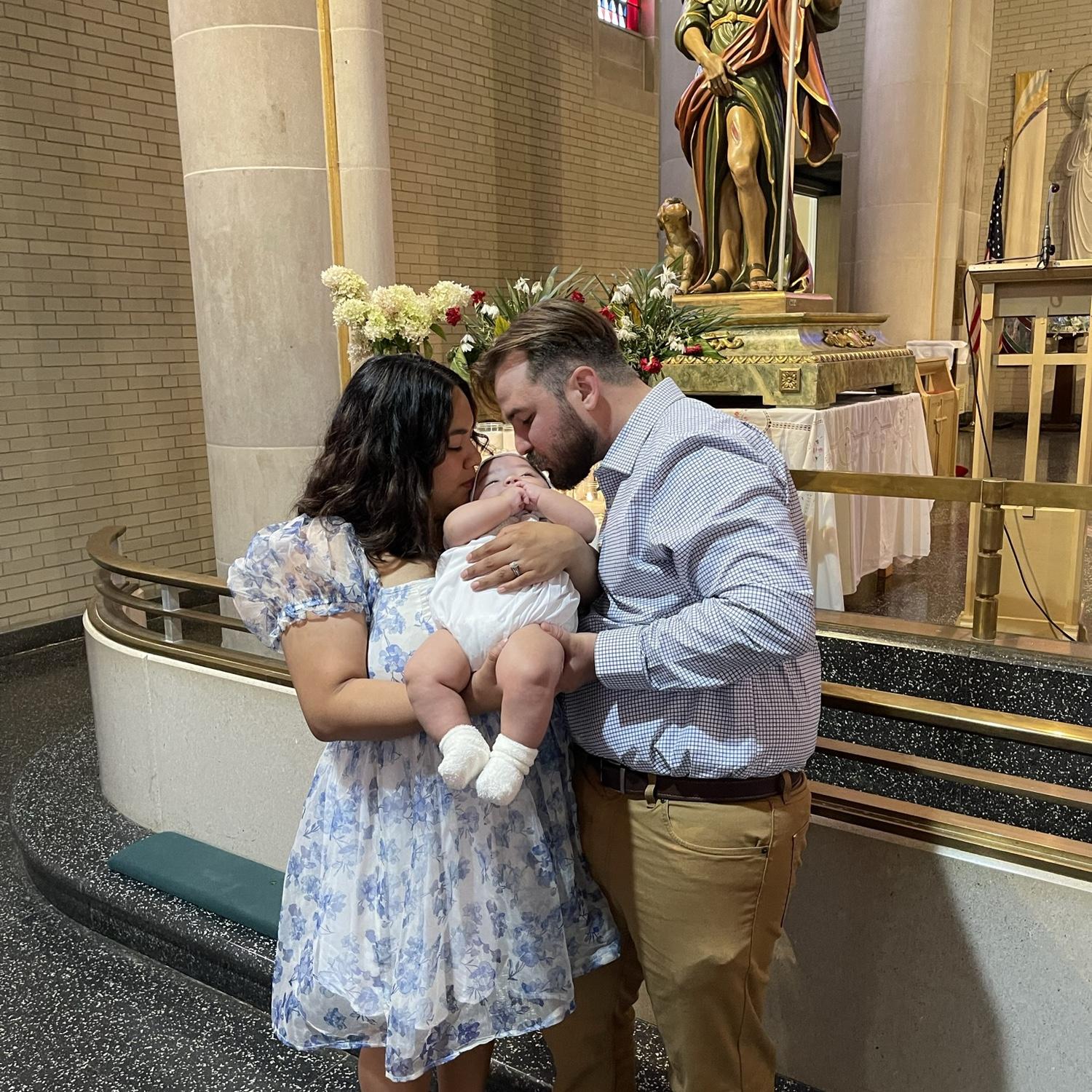 Celebrating the most amazing tiniest human being’s baptism (first trip as a family)