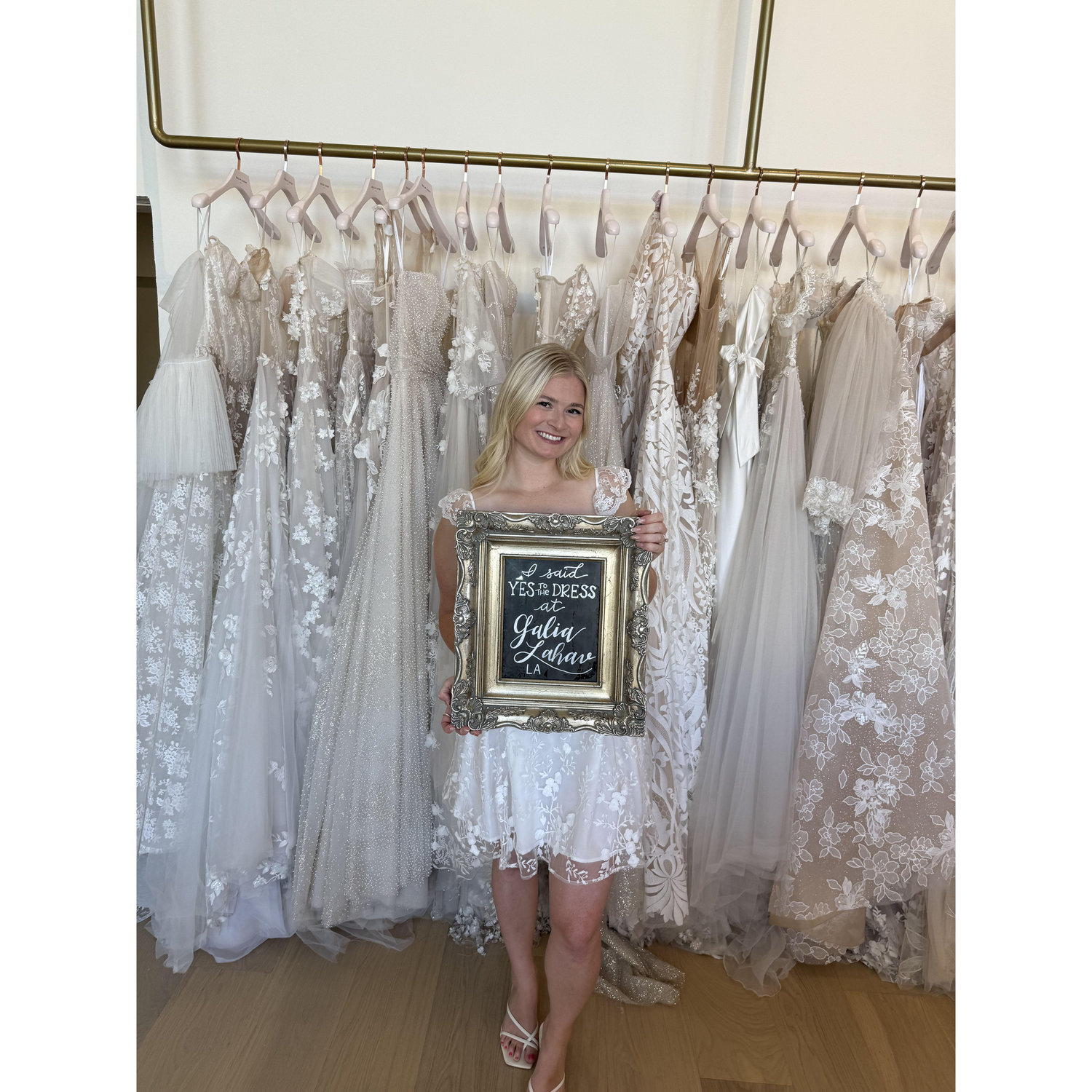She said “Yes” to the dress!