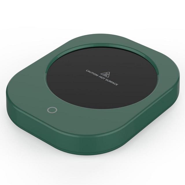 Candle Wax Melt Warmer for Jar Candles, Safely Releases Scents Without a Flame, Coffee Mug Warmer for Gravity-Induction Desk Auto Shut Off, Electric Self Heated Plate for Heating Milk, Tea (Green)