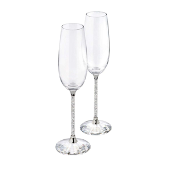 Swarovski Crystalline Clear Crystal Toasting Flutes, Set of 2