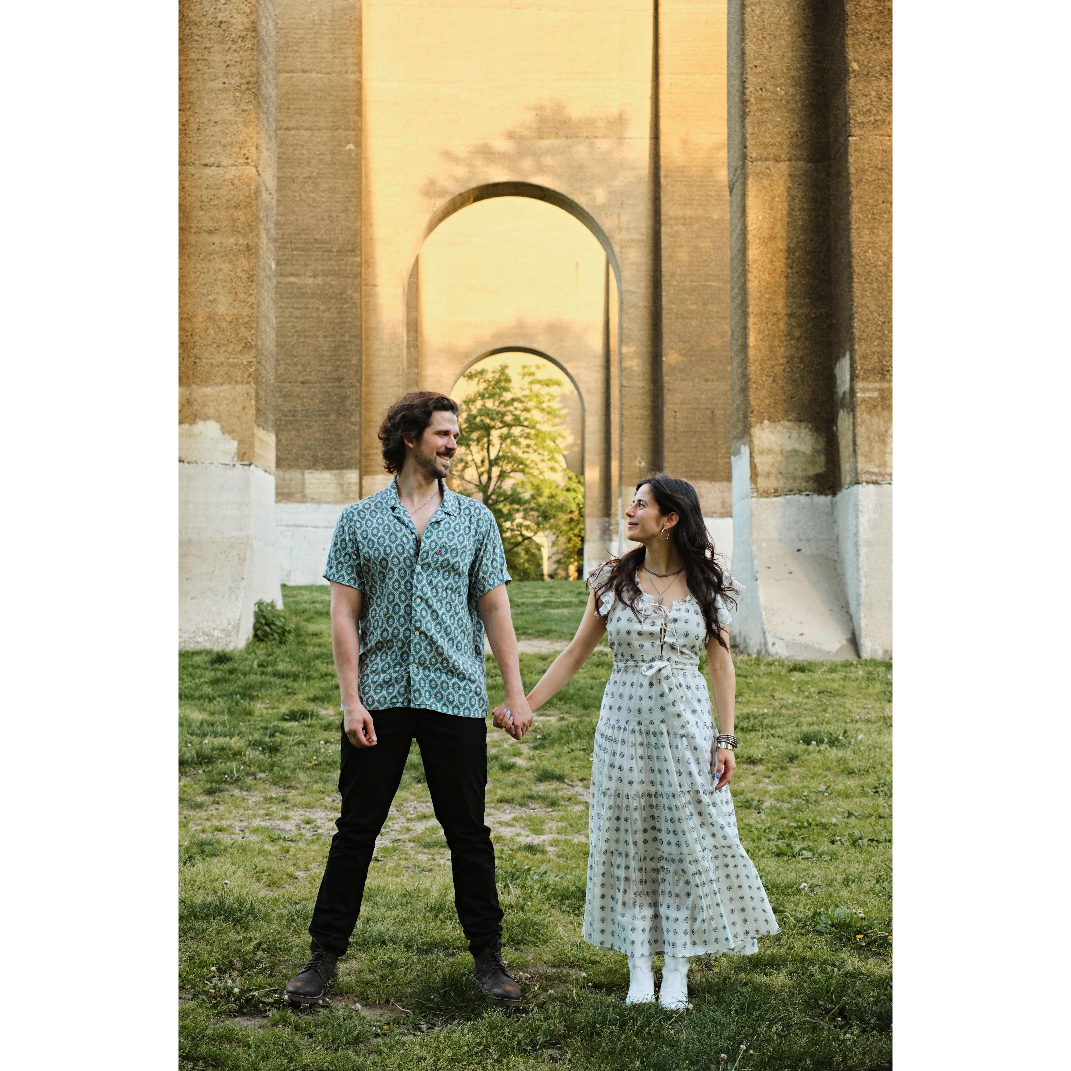 Engagement photo from our gorgeous day in Astoria Park - Amy Sims Photography.