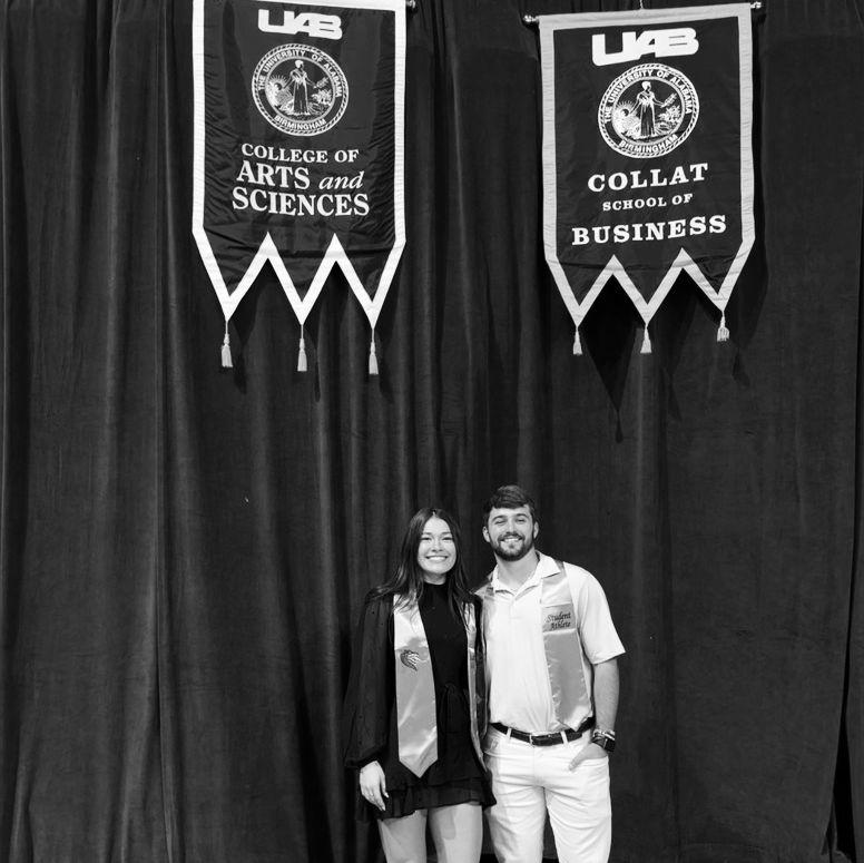 Student-Athlete graduation! But not done yet. Both of them circled back to UAB to get their Master's Degrees side-by-side.