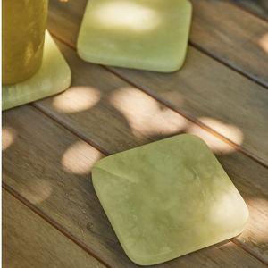 Dyed Alabaster Square Coasters, Set of 4