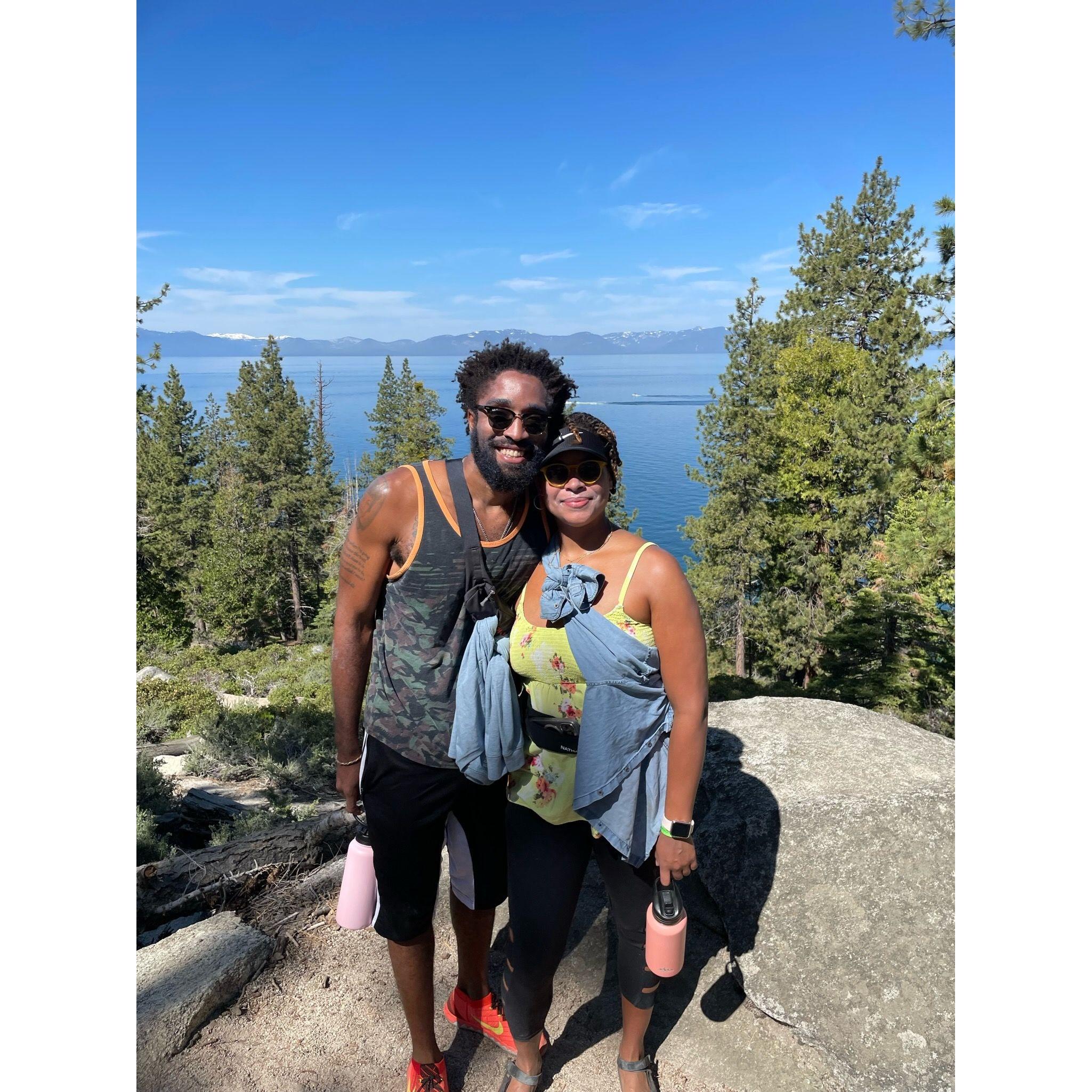 Hiking above Lake Tahoe, Nevada.