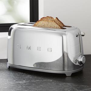 Smeg Silver 4-Slice Retro Toaster