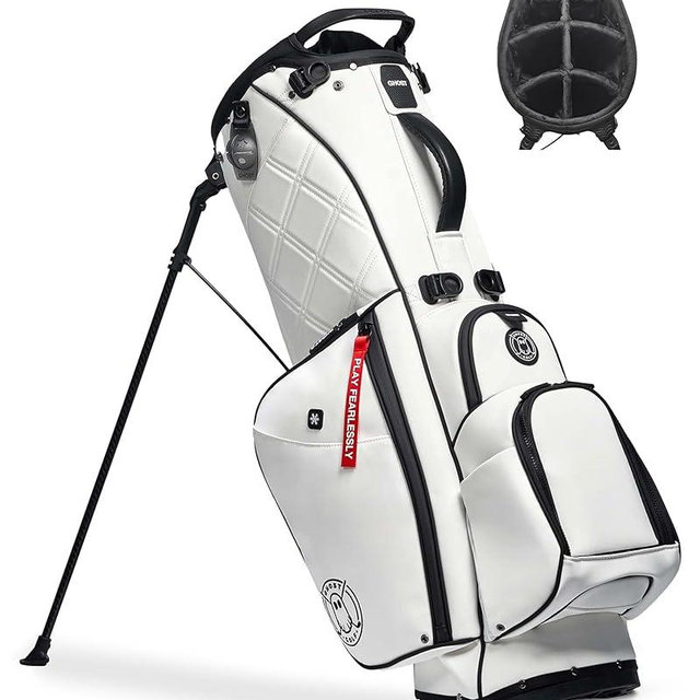 Ghost Golf Stand Bag - Lightweight Golf Bags for Men & Women, 7-Way Dividers with Premium Materials & Magnetic Pocket - Standing Golf Bag Holds 14 Golf Clubs