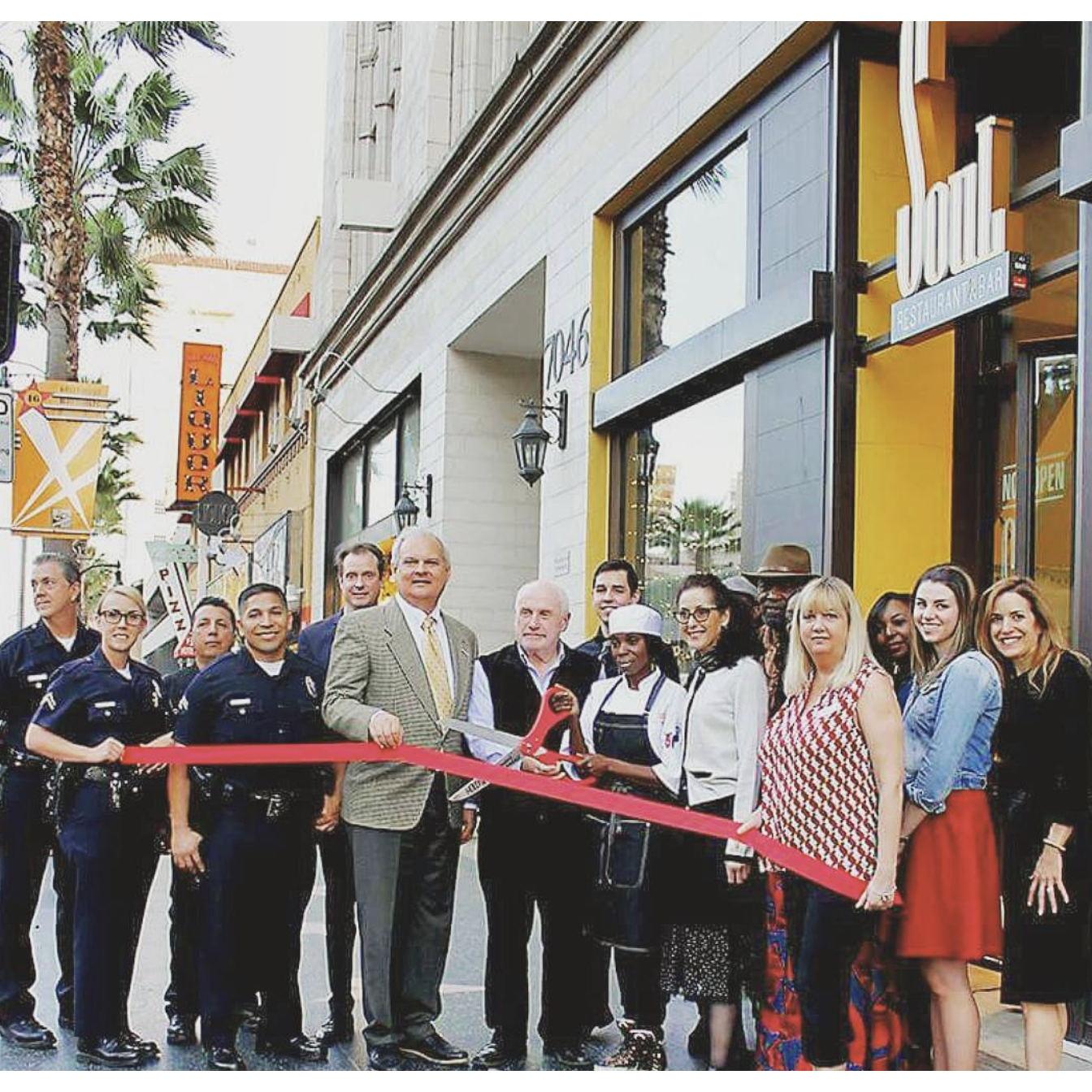 Celebrating the opening of Soul, which was the restaurant Kurt and Melanie met at