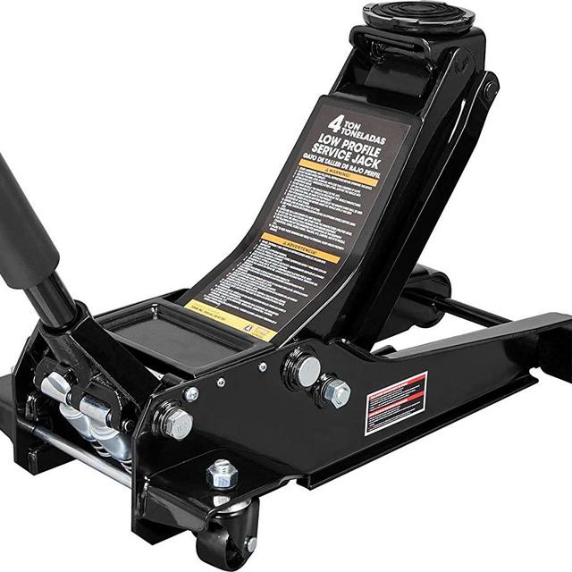 Torin AT84007NB Hydraulic Low Profile Service/Floor Jack with Dual Piston Quick Lift Pump, 4 Ton (8,000 lb) Capacity, Black