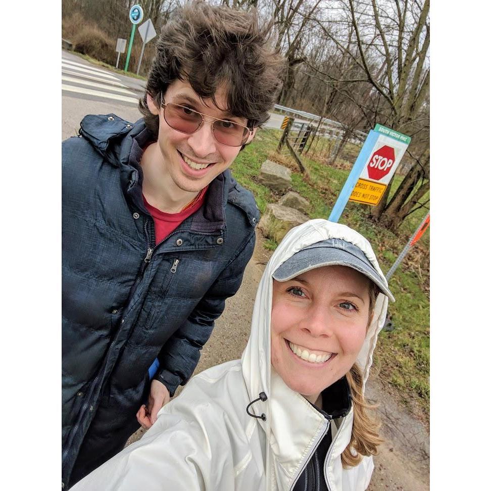 First selfie - Clear Creek Trail, Bloomington, IN - March 30, 2019