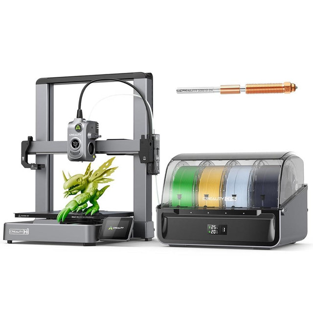 Creality Hi（A） Combo 3D Printer, 4-Color CFS System, Auto RFID Filament Detection, 500mm/s Speed, All-Metal Frame, 260x260x300mm Build Volume, Smart Cloud Control
