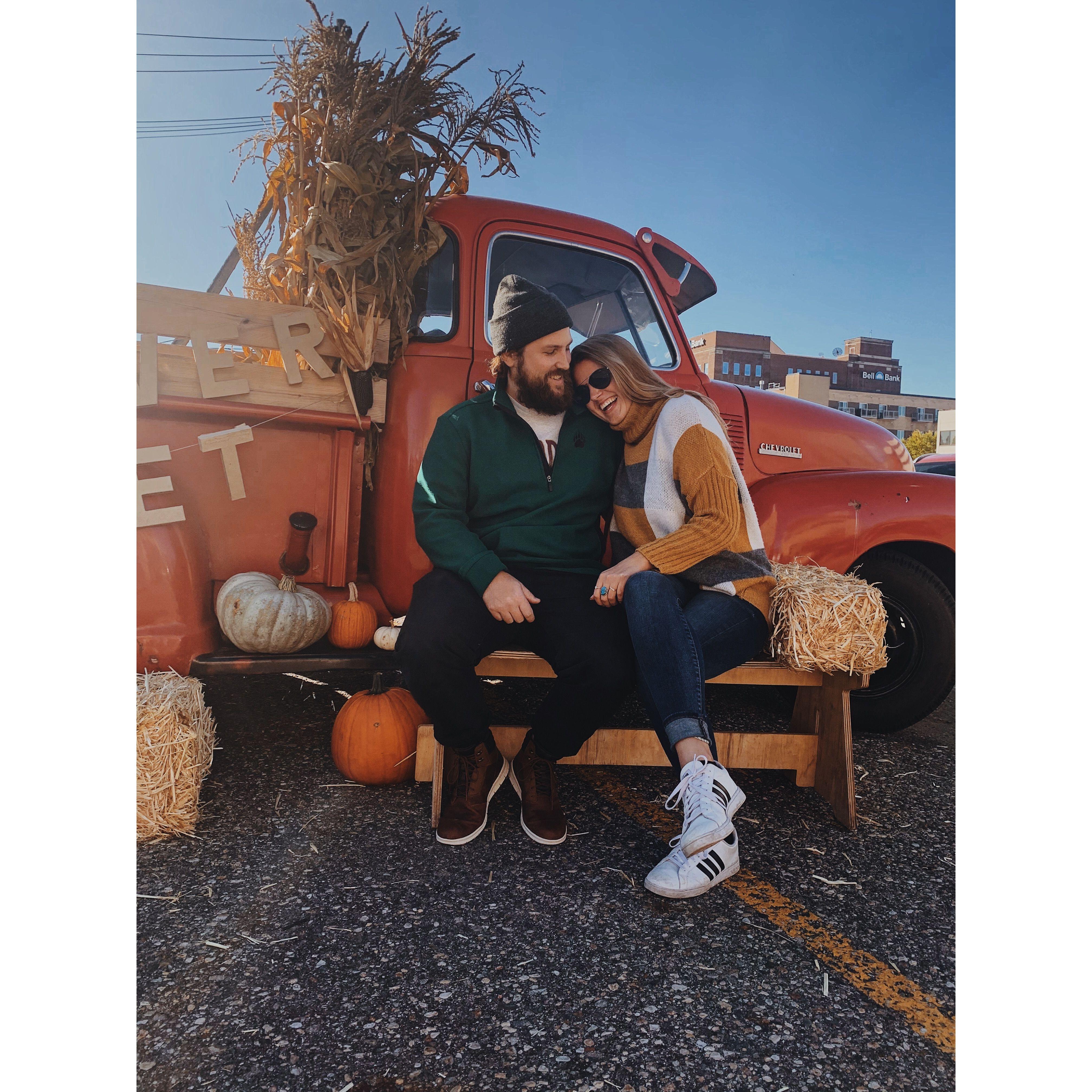 Visiting the Red River Farmer's Market in Fargo after their first summer apart - October 2019