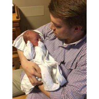 Philip got to be present for the birth of Ashlyn's first nephew, Rowan in May 2017.