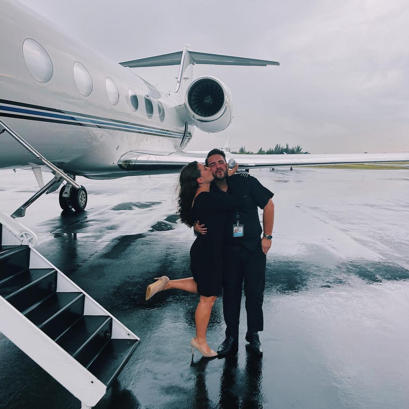TJ took Rosie on a short trip flying on the Gulfstream 4