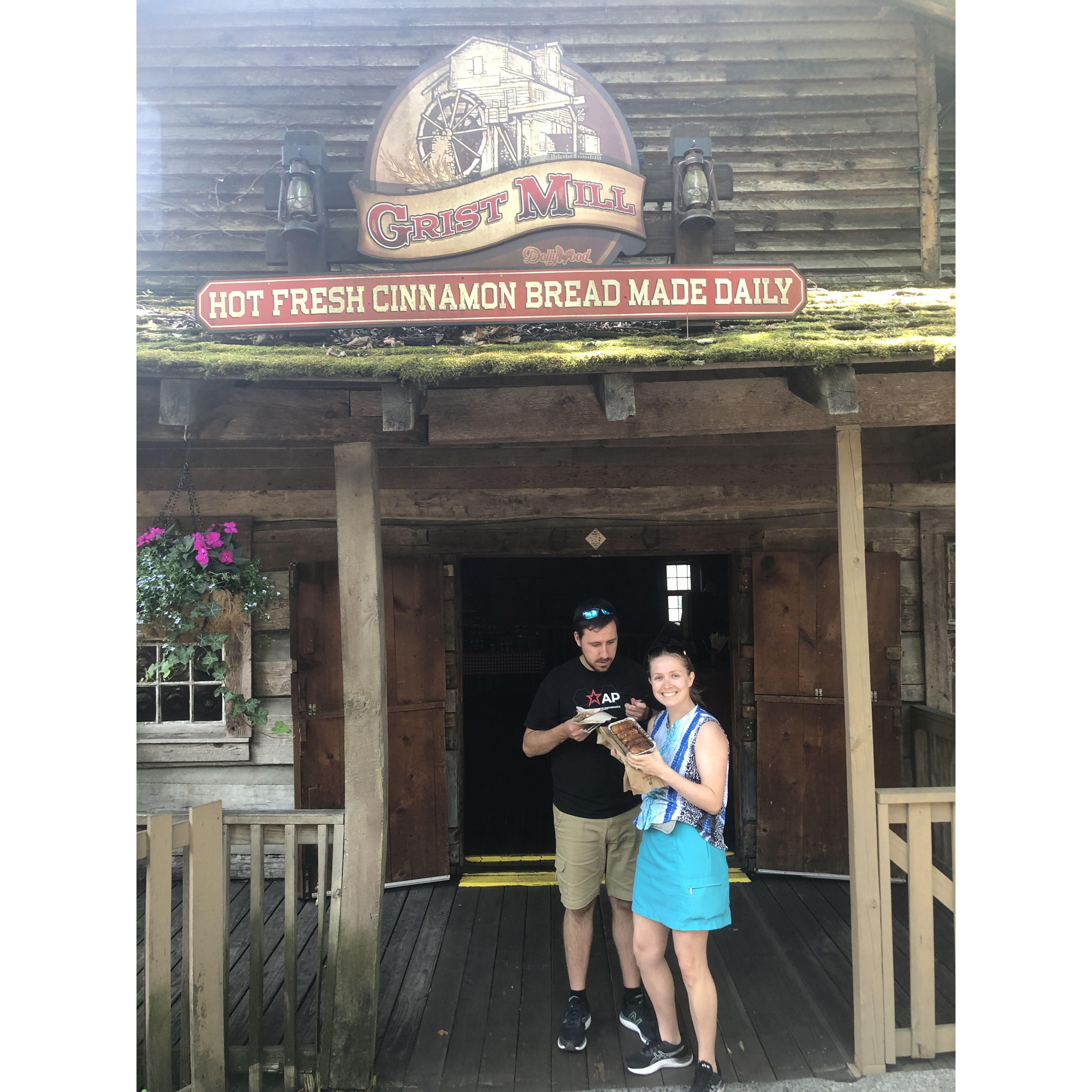 The cinnamon bread at Dollywood!