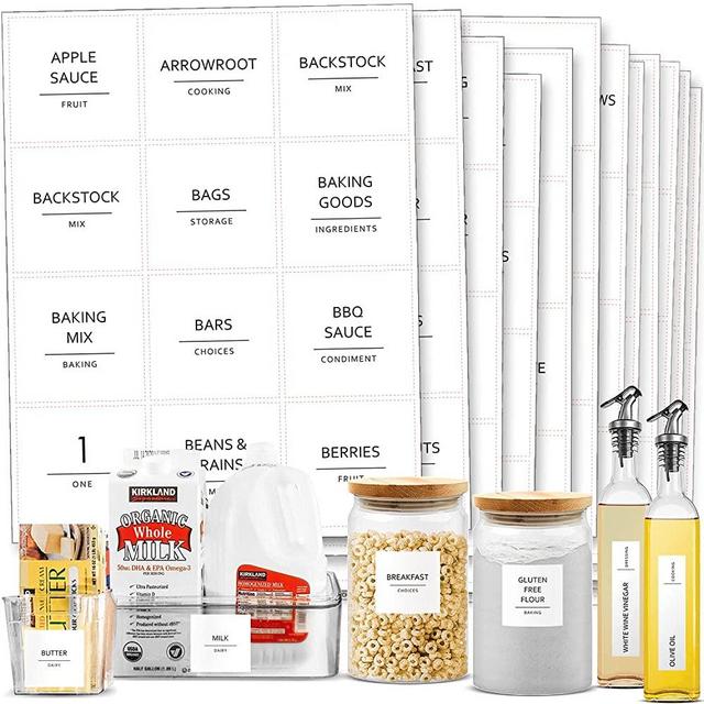 Talented Kitchen 157 Minimalist Supplementary Pantry & Fridge Labels – Pantry Label Sticker Ingredients. Water Resistant, Food Jar Labels Decals Pantry Organization Storage …