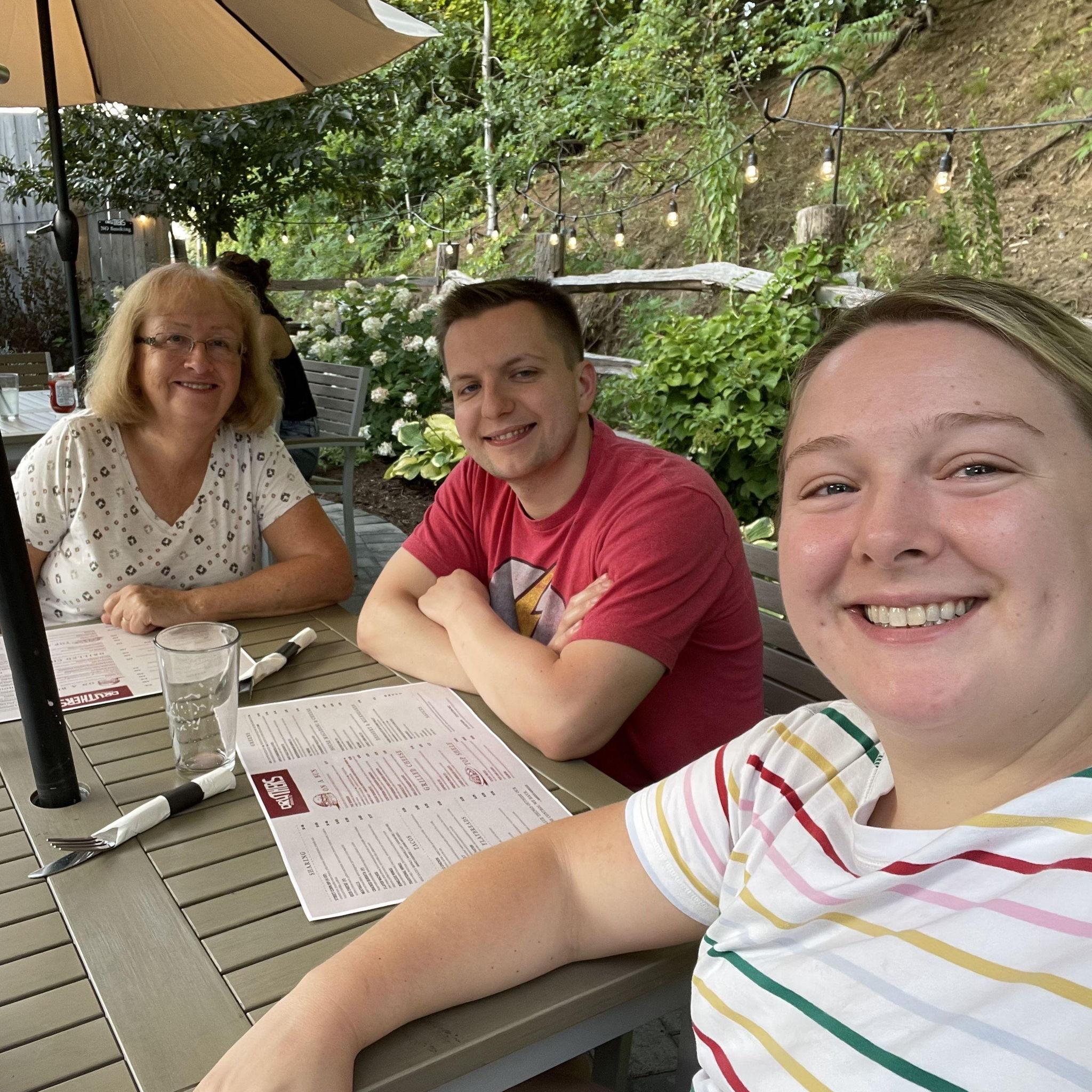 Beth, Marty & Erika at Druthers - July, 2024
