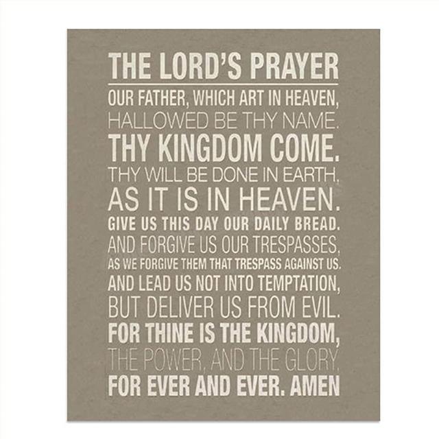 "The Lords Prayer Modern"- Scripture Wall Art Print-8 x 10"- Typographic Wall Print- Ready to Frame. Home Décor-Kitchen-Dining Décor- Christian Gifts. Matthew 6: 9-13- Biblical Prayer For Any Time.