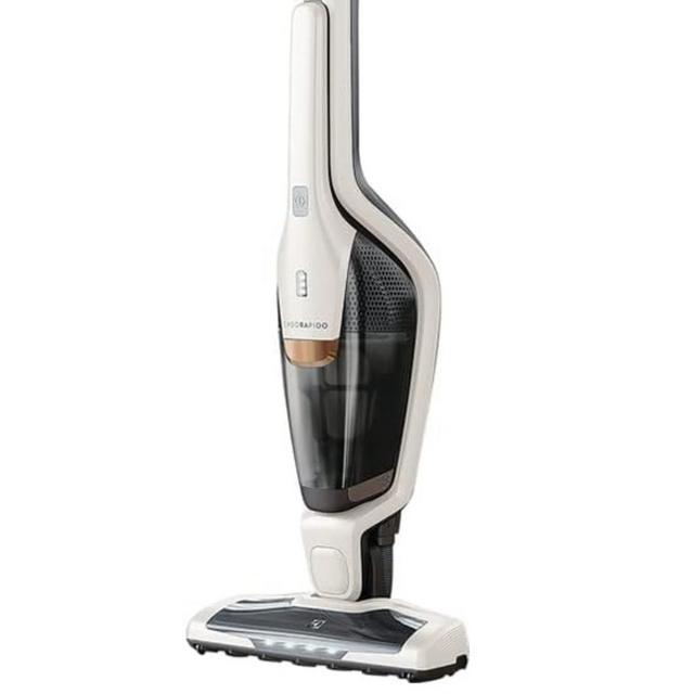 Electrolux Ergorapido Stick Cleaner Lightweight Cordless Vacuum with LED Nozzle Lights and Turbo Battery Power, for Carpets and Hard Floors, in, Satin White