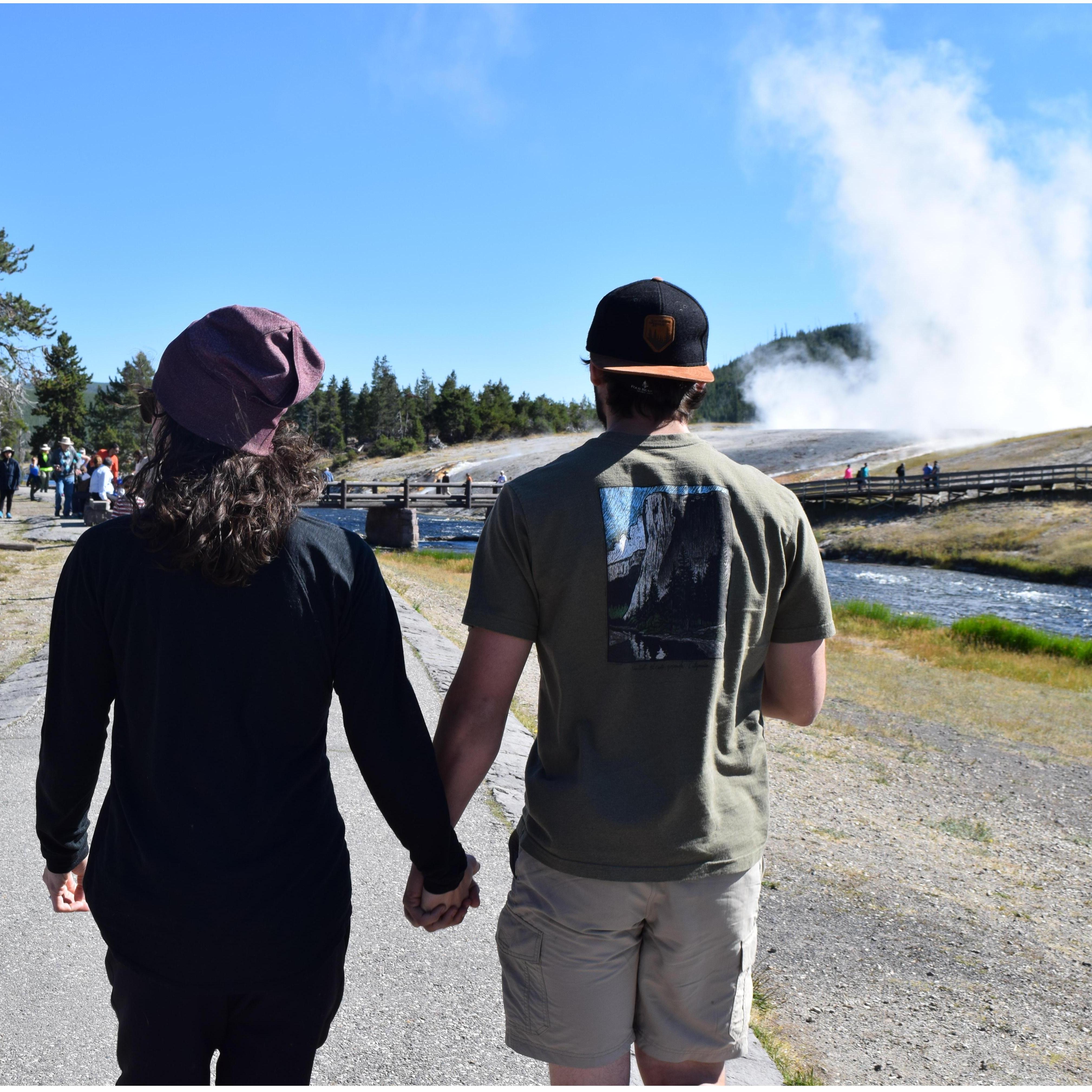 Walking around Yellowstone