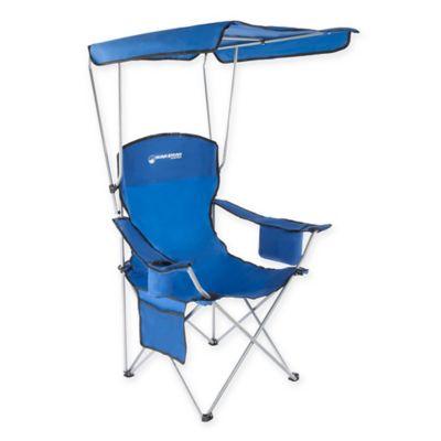 Wakeman Camp Chair with Shade Canopy in Blue