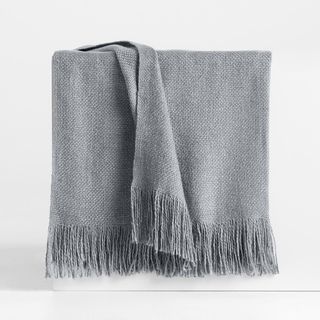 Casual Textured Fringe Throw Blanket