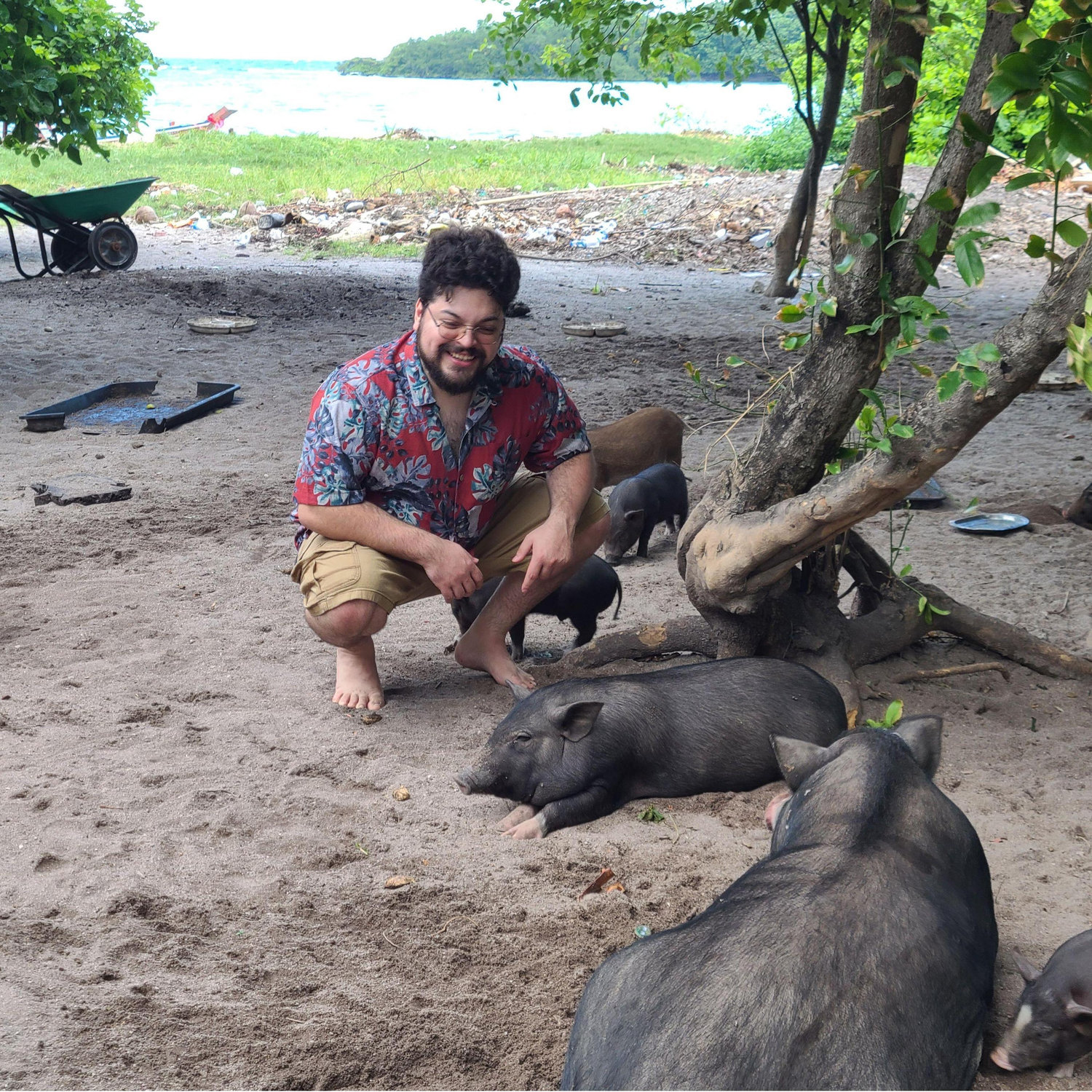 Pig Island right after we got engaged.