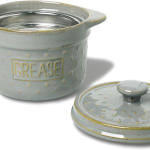 Ceramic Grease Container with Strainer