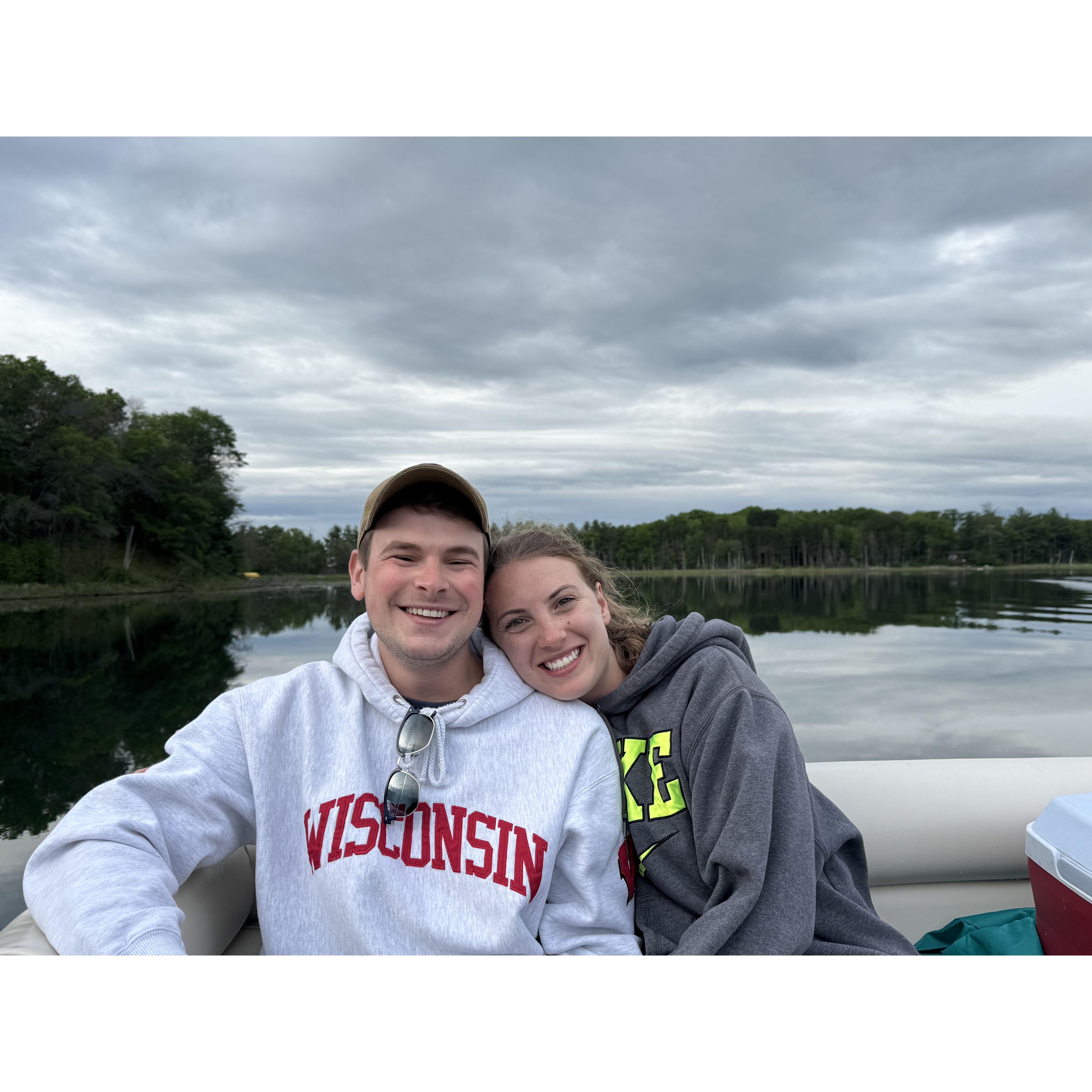 This captures a classic "Clark Happy Hour" of food and drinks on the pontoon for hours at a time.