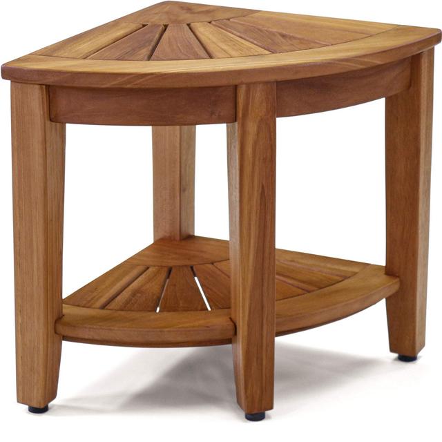 Corner Teak Shower Bench