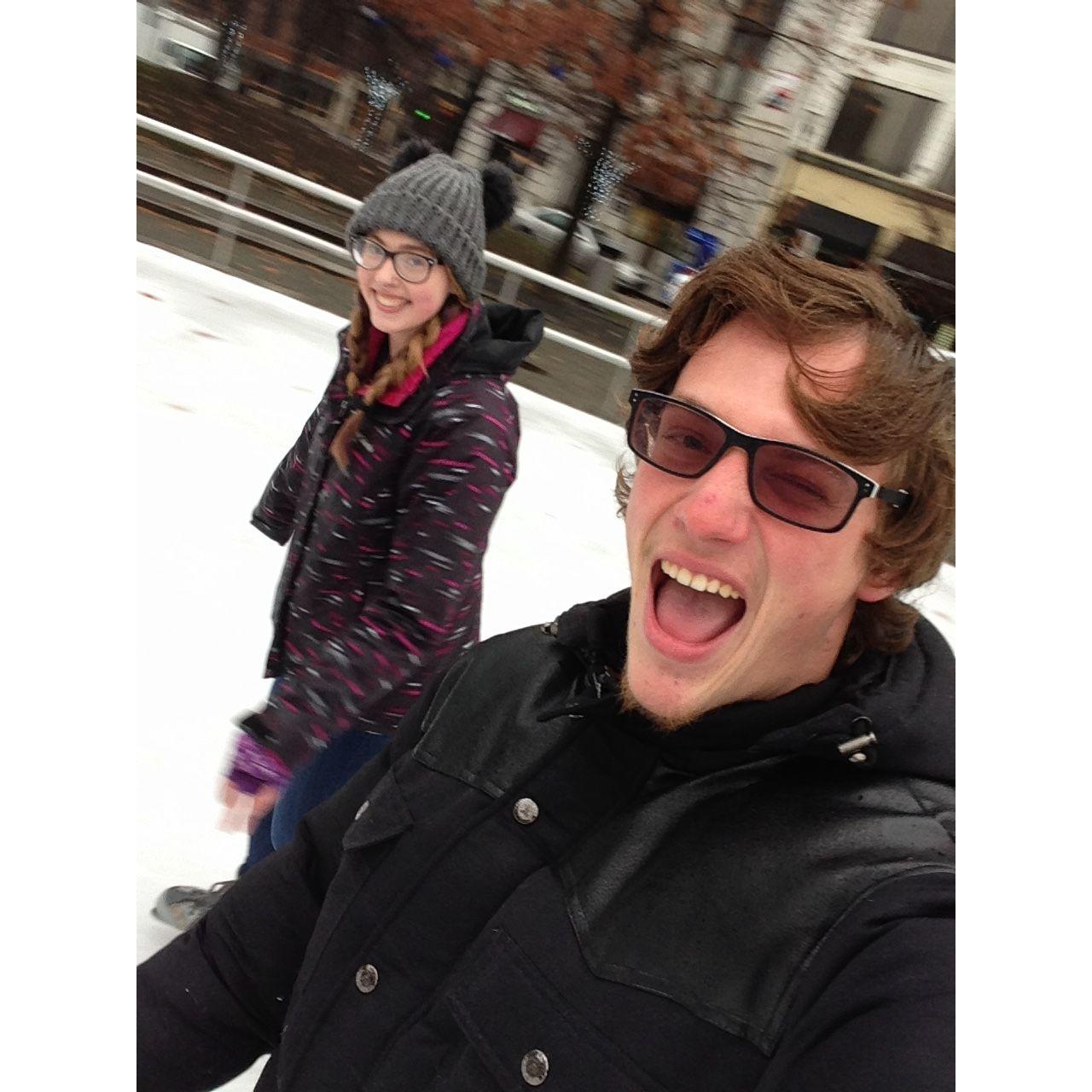 ice skating in rosa park circle