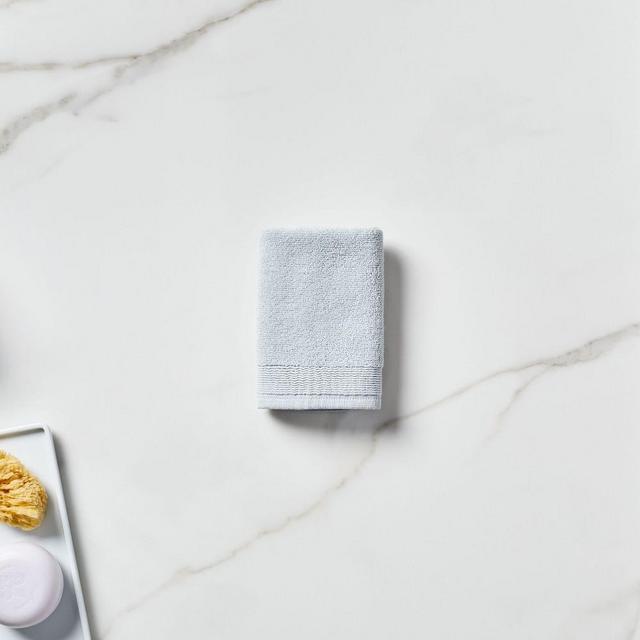 Organic Luxe Fibrosoft Towel, Washcloth, Sea Salt Blue