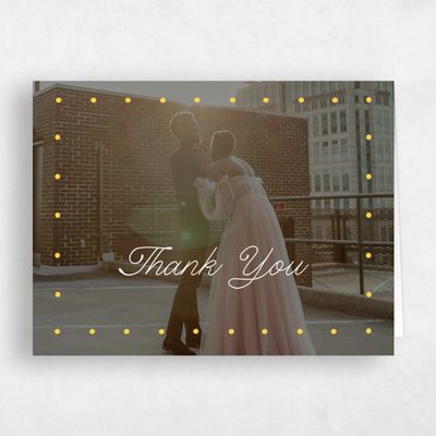 Yellow Photo Wedding Thank You - Lirael Photo