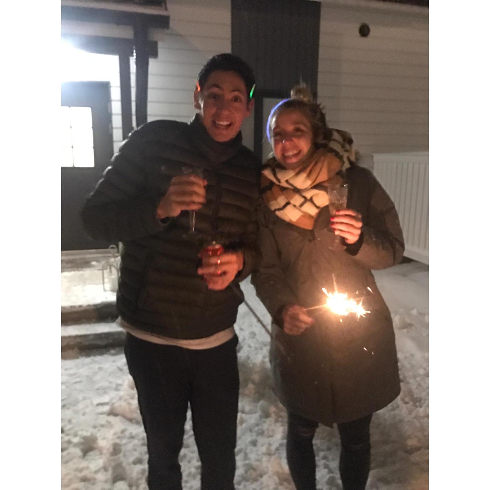 New Year's Eve in Finland 2019/20, Matt's teammate's wife made an incredible 5 course meal!