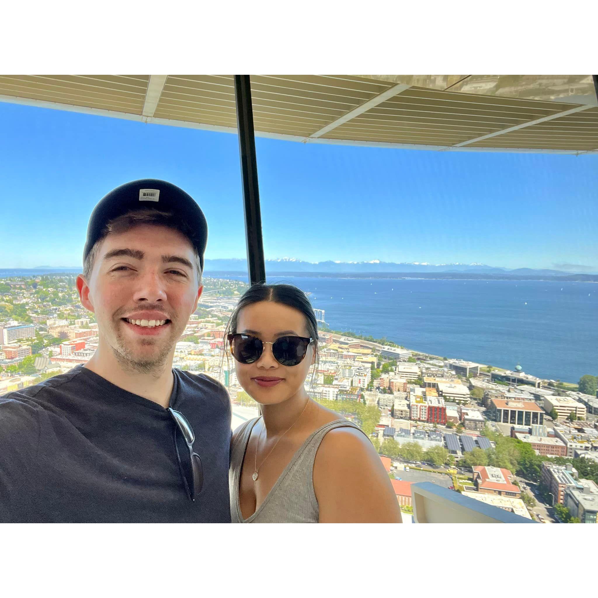 playing tourist in our city, at the space needle!