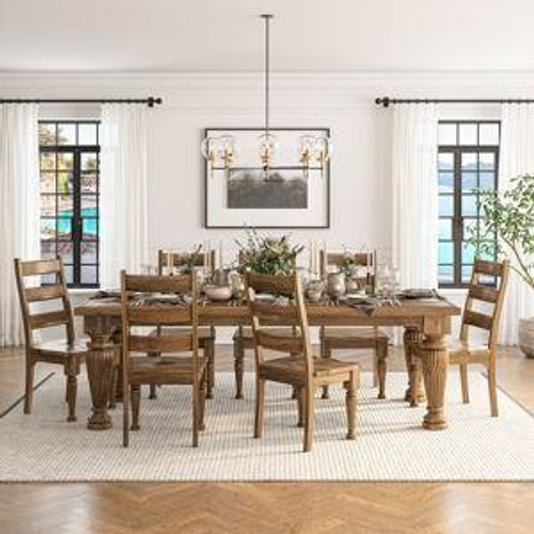 A Dining Table with an Extendable Leaf