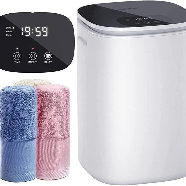 Upgraded Towel Warmer Bucket, 26L Large Towel Warmers with Auto Keep Warm Feature, Heat Time 20/40/60 Min Adjustable and Delay Time Up to 24 Hours, Hot Towel Warmer for Oversize Towel Bathrobe Blanket
