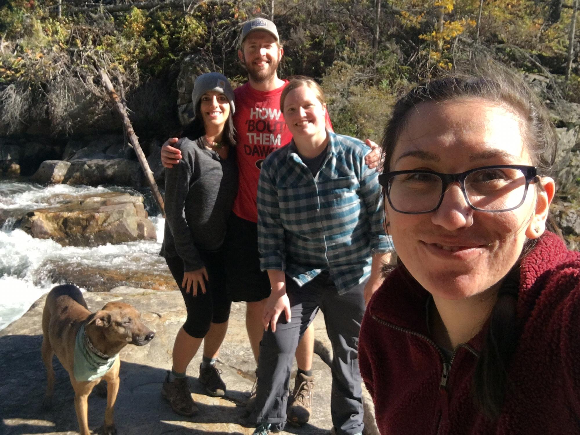 Just the 4 of us, hiking!