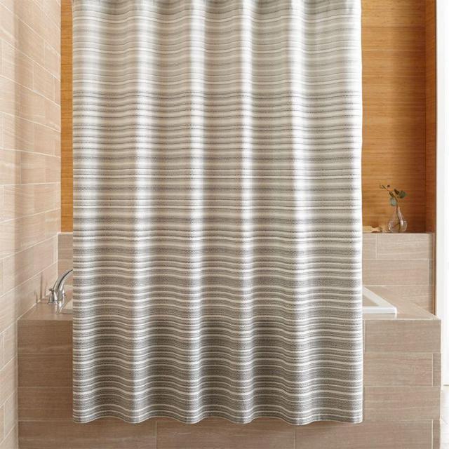 Estie Grey Print Shower Curtain