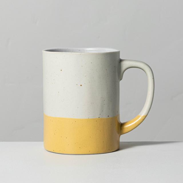 Dipped Stoneware Mug Yellow - Hearth & Hand™ with Magnolia