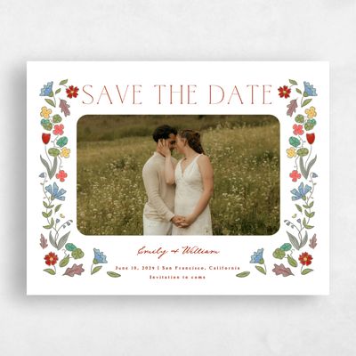 White Wedding Save the Date - Aria Photo