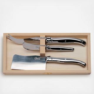 Laguiole Stainless 3-Piece Cheese Knife Set